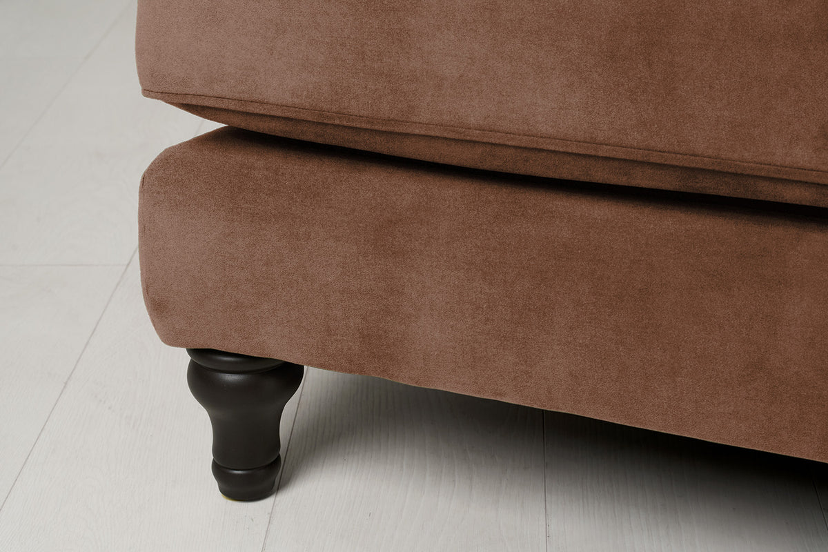 Model 15 3 Seater Sofa with Ottoman, Russet