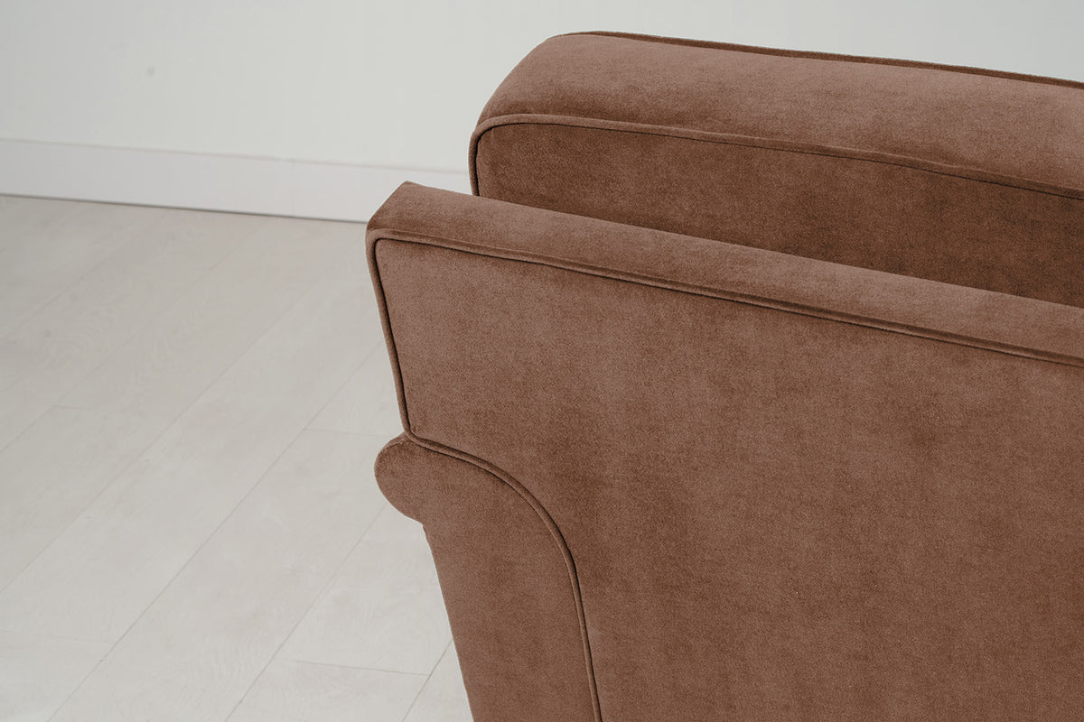 Model 15 3 Seater Sofa with Ottoman, Russet