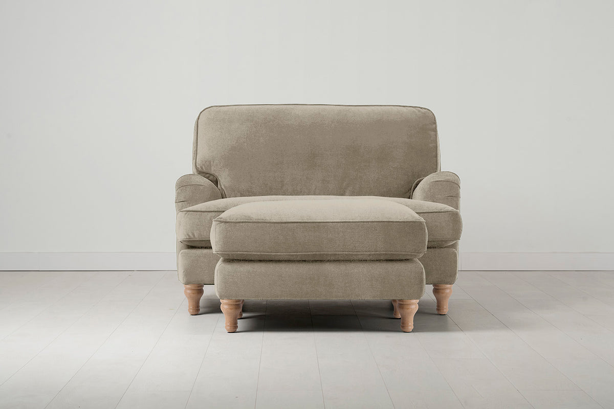 Model 15 Chaise Longue, Oak / Flax