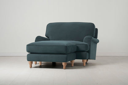 Model 15 Chaise Longue, Oak / Petrol