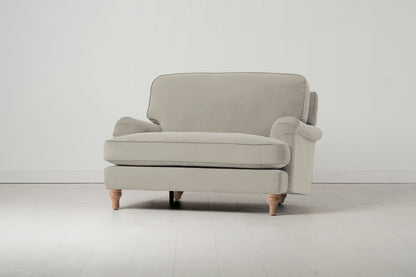 Model 15 Loveseat, Oak / Bone