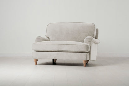 Model 15 Loveseat, Oak / Chalk