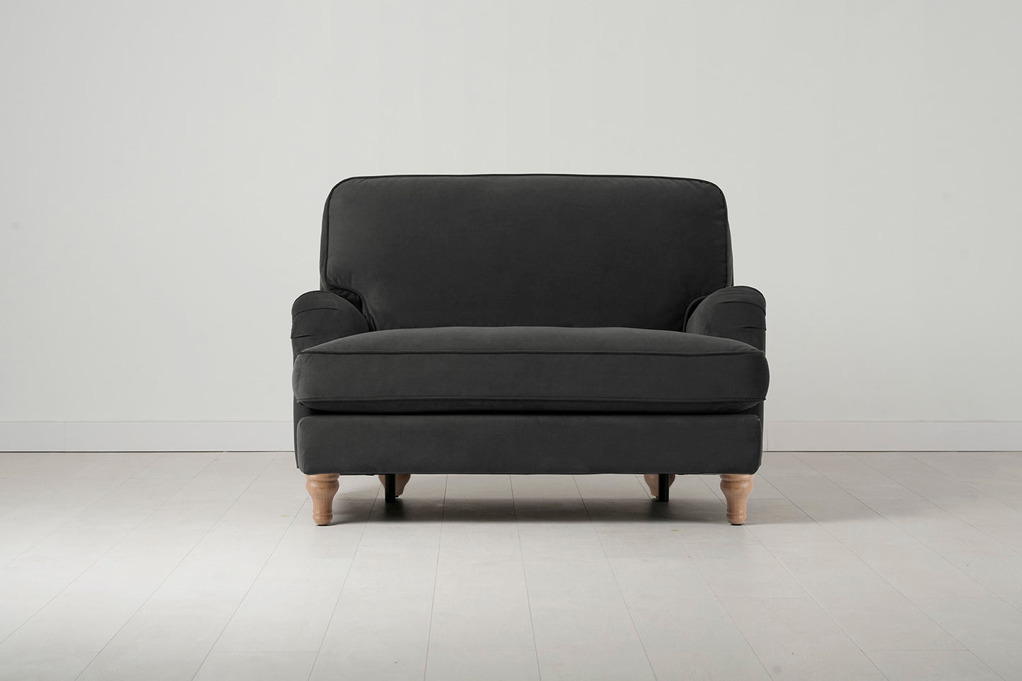 Model 15 Loveseat, Oak / Charcoal