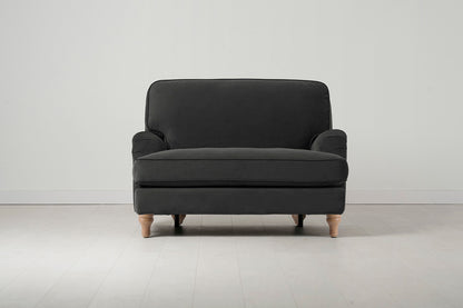 Model 15 Loveseat, Oak / Charcoal