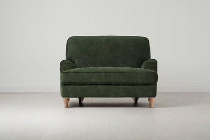 Model 15 Loveseat, Oak / Conifer