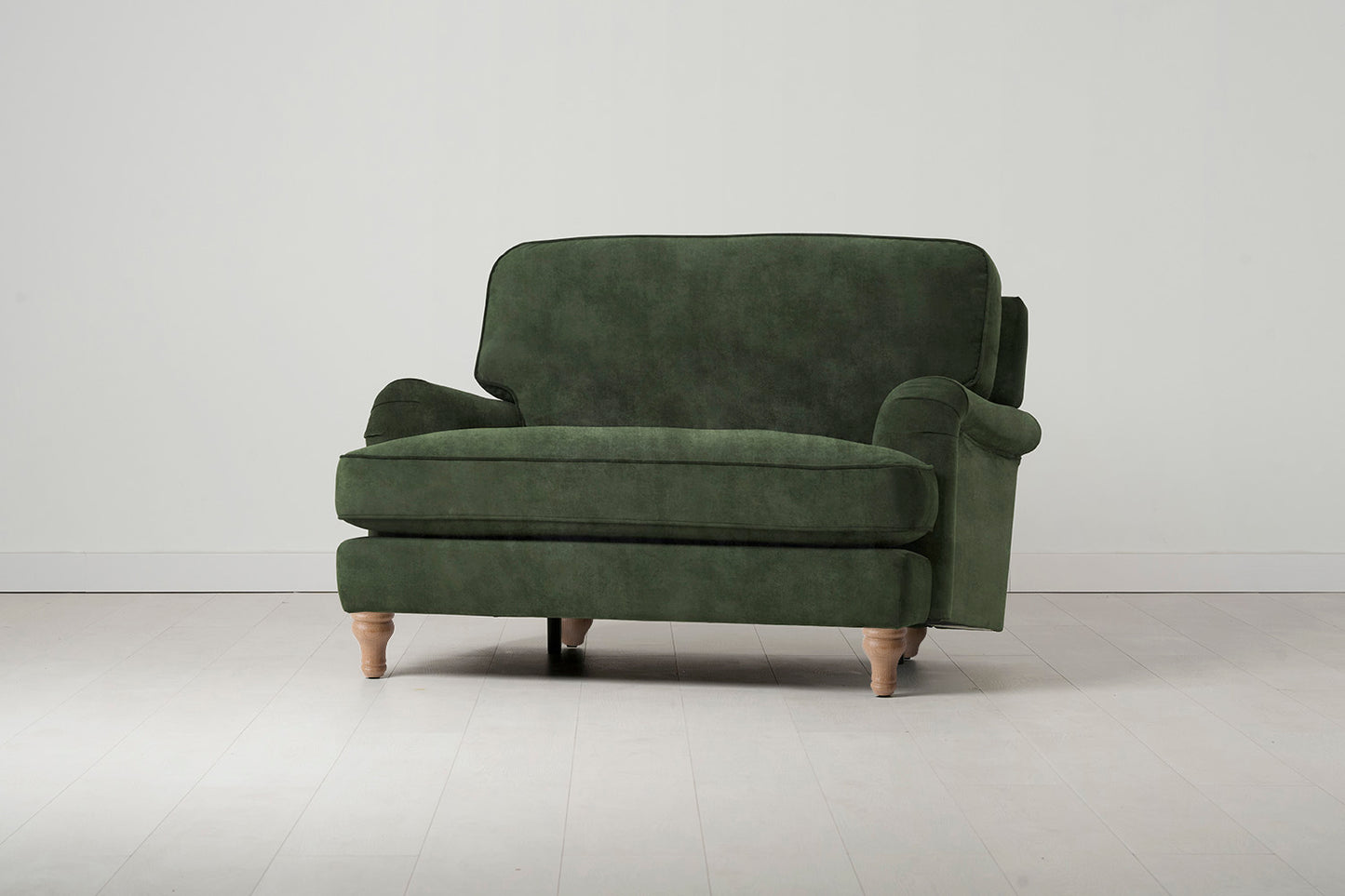 Model 15 Loveseat, Oak / Conifer