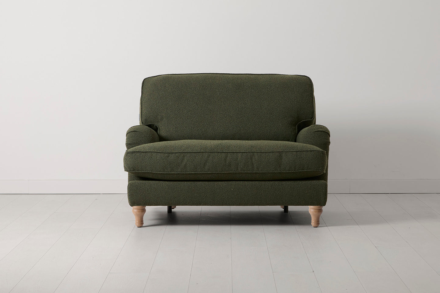 Model 15 Loveseat, Oak / Fern