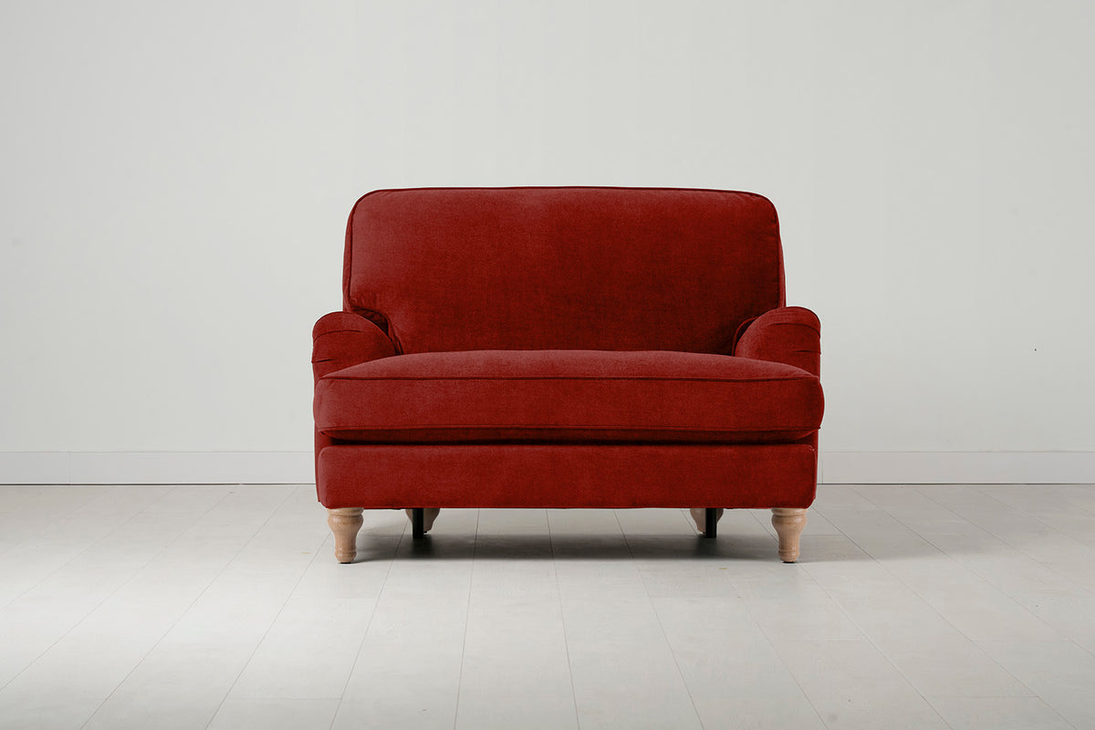 Model 15 Loveseat, Oak / Harissa