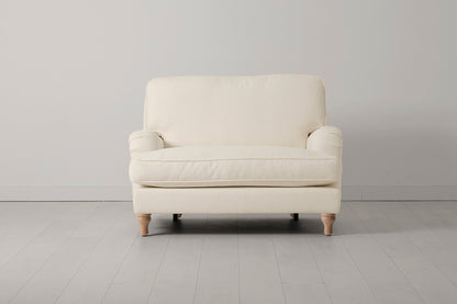 Model 15 Loveseat, Oak / Ivory