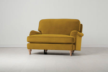 Model 15 Loveseat, Oak / Mustard