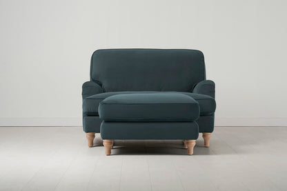 Model 15 Loveseat, Oak / Petrol