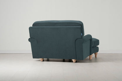 Model 15 Loveseat, Oak / Petrol