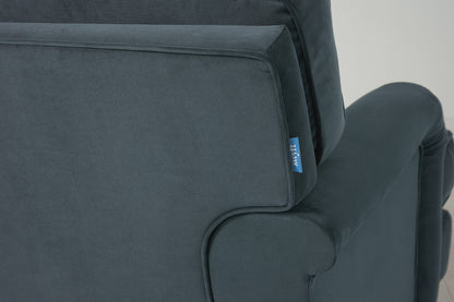Model 15 Loveseat, Oak / Petrol