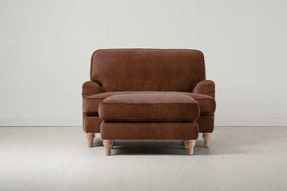 Model 15 Loveseat, Oak / Russet