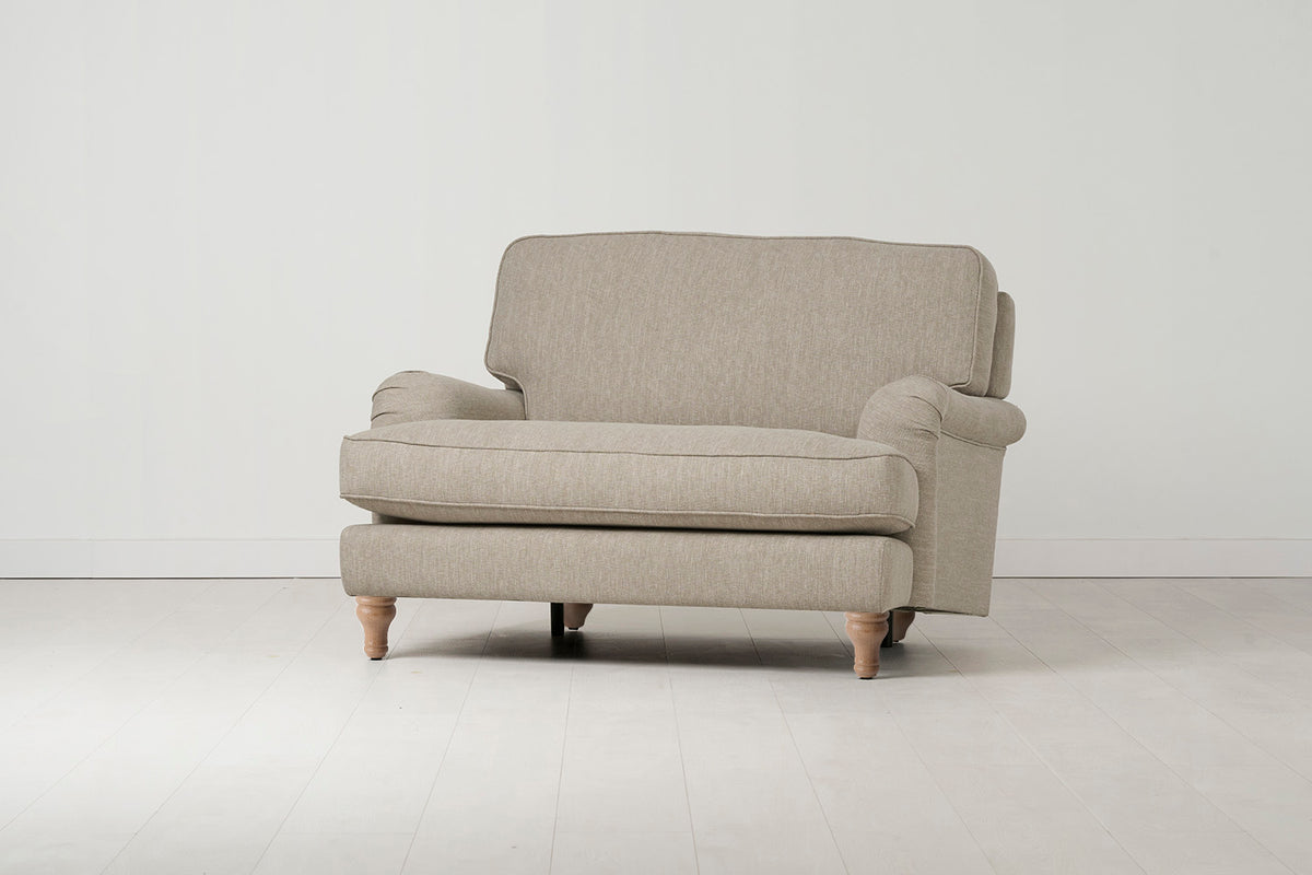 Model 15 Loveseat, Oak / Pumice