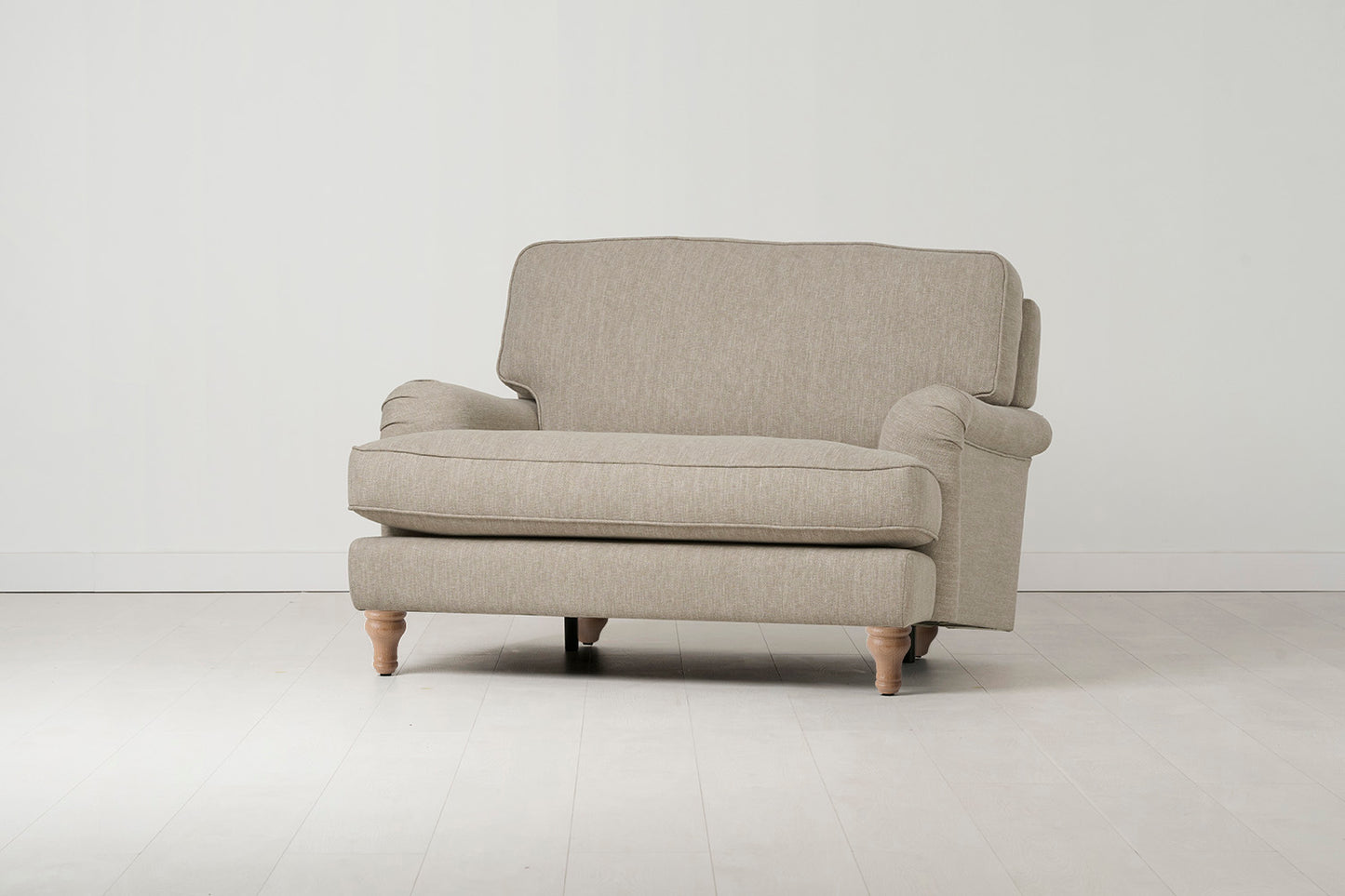 Model 15 Loveseat, Oak / Pumice