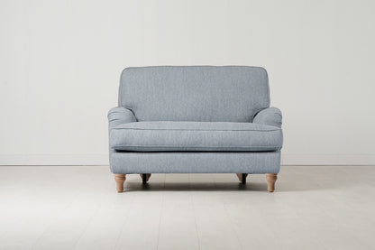 Model 15 Loveseat, Oak / Seaglass