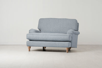 Model 15 Loveseat, Oak / Seaglass