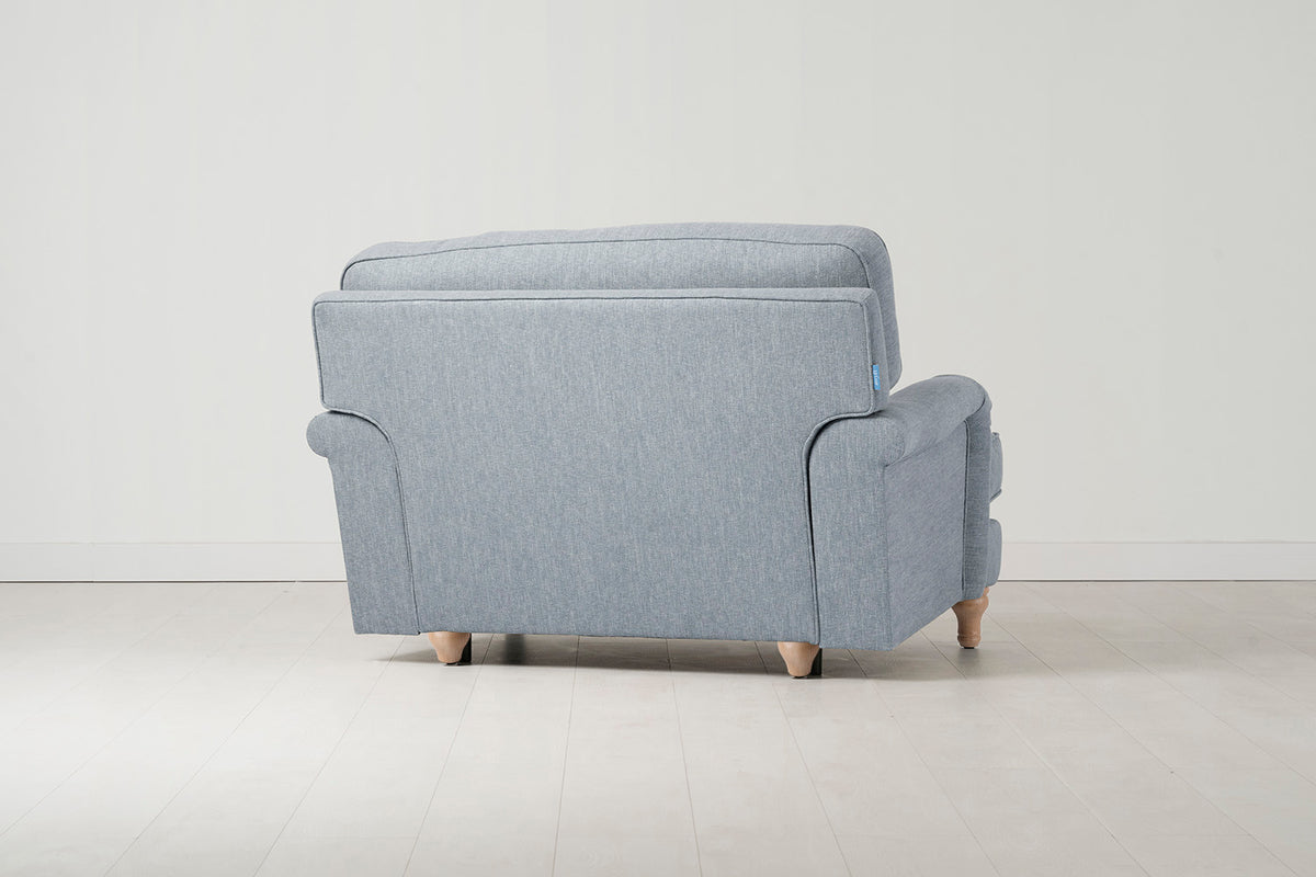 Model 15 Loveseat, Oak / Seaglass