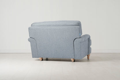 Model 15 Loveseat, Oak / Seaglass