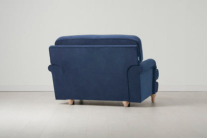 Model 15 Loveseat, Oak / Teal