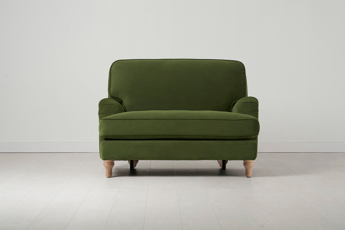Model 15 Loveseat, Oak / Vine