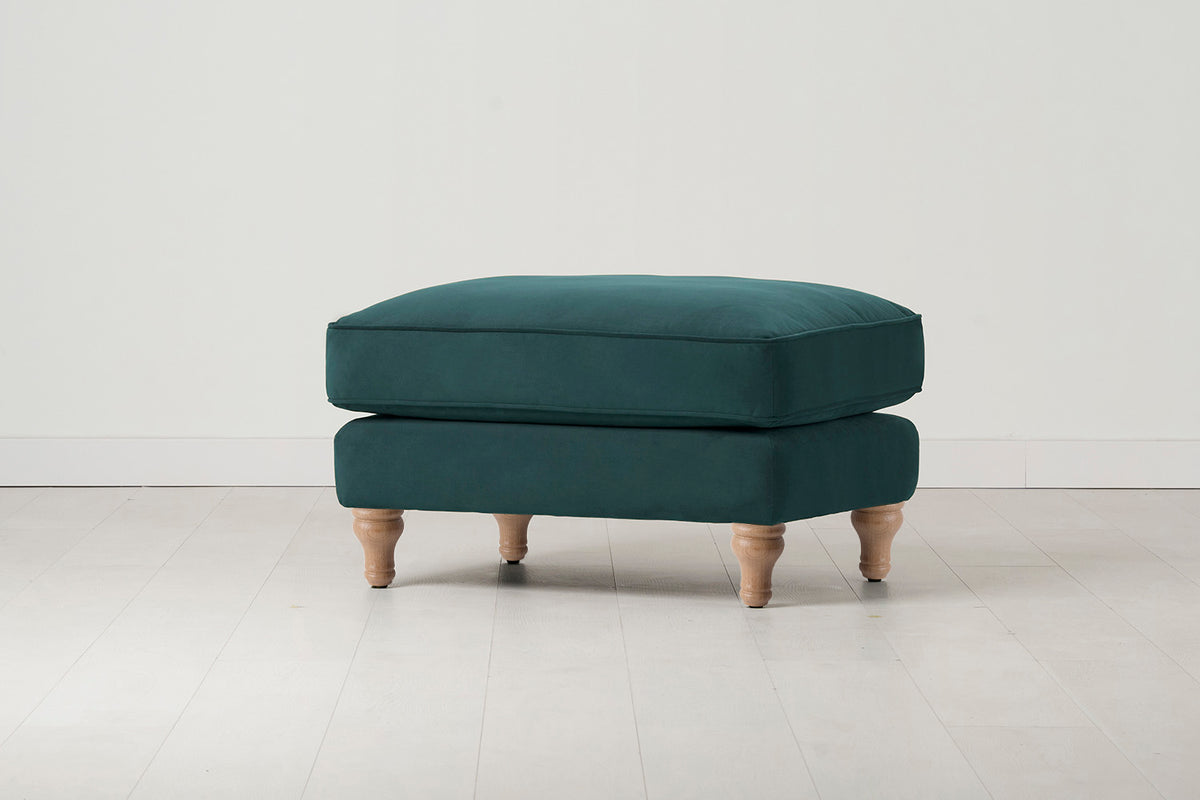 Model 15 Ottoman, Oak / Kingfisher