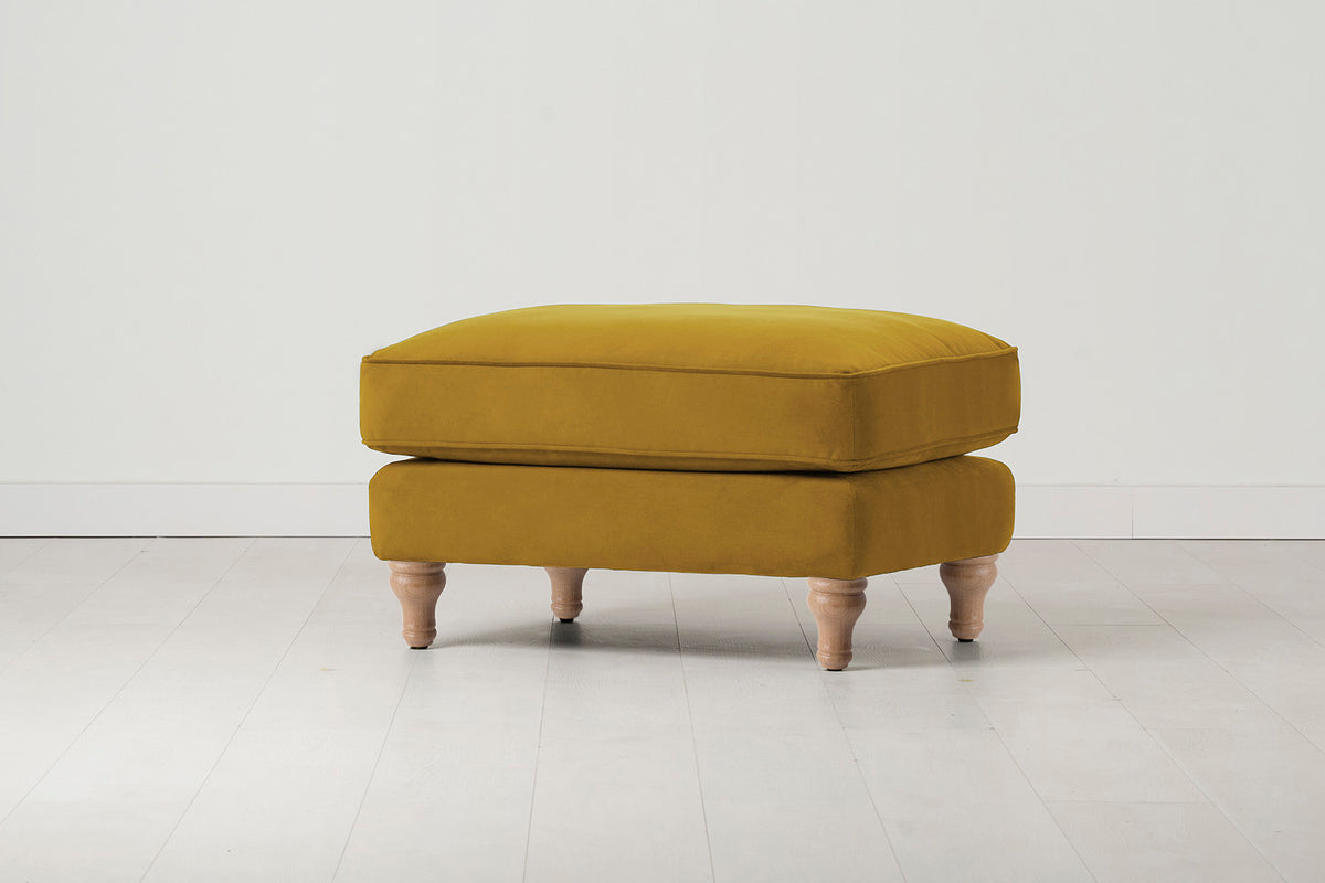 Model 15 Ottoman, Oak / Mustard