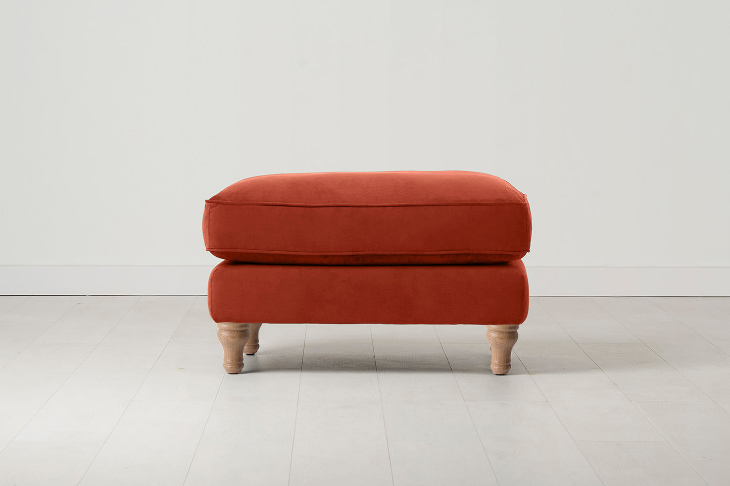 Model 15 Ottoman, Oak / Paprika