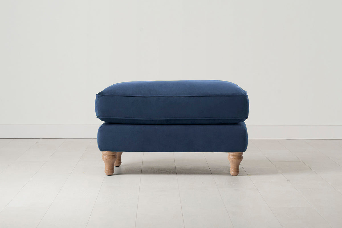 Model 15 Ottoman, Oak / Teal