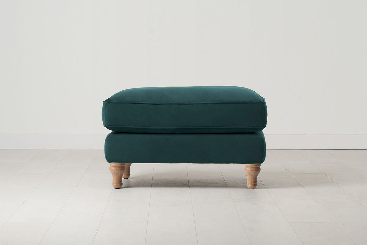 Model 15 Ottoman, Oak / Kingfisher