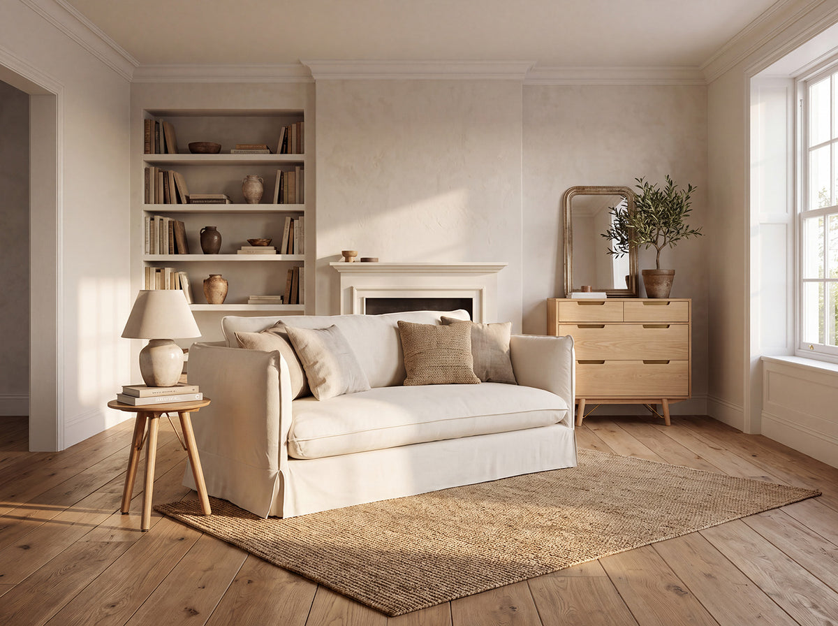 Model 18 2 Seater Sofa, Nougat