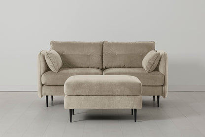 Model 19 2 Seater Sofa with Ottoman, Flax