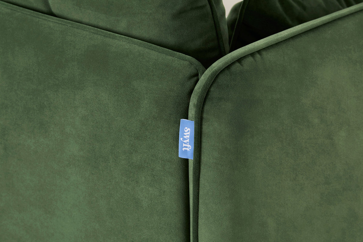 Model 19 Loveseat, Conifer — Arm Detail
