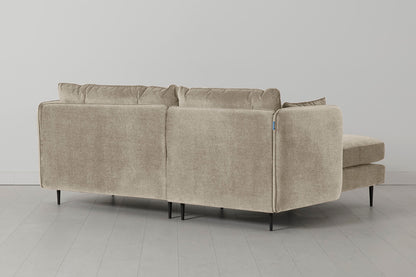 Model 19 3 Seater Left Chaise Sofa, Flax