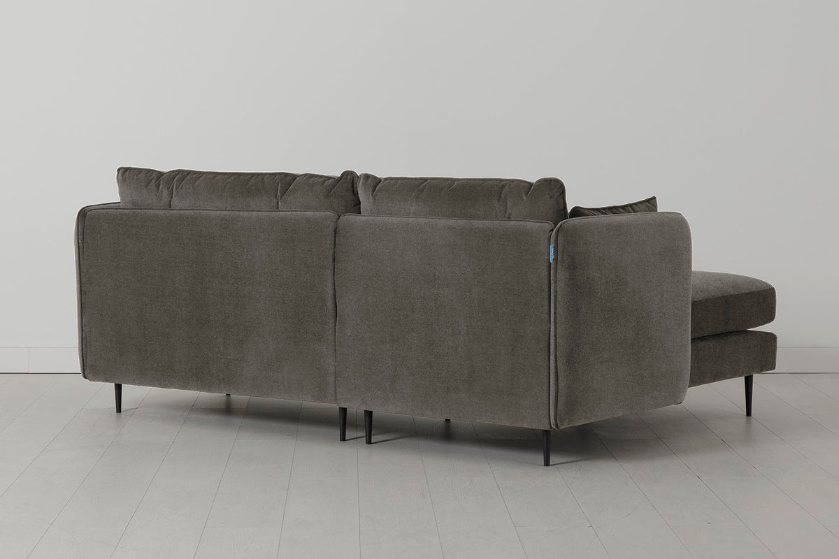 Model 19 3 Seater Left Chaise Sofa, Mink