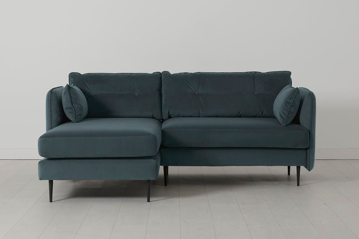 Model 19 3 Seater Left Chaise Sofa, Petrol