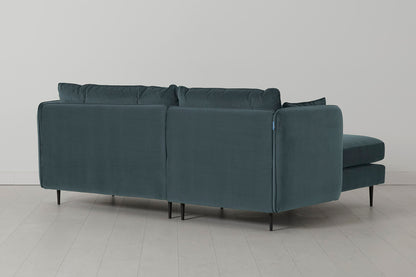 Model 19 3 Seater Left Chaise Sofa, Petrol