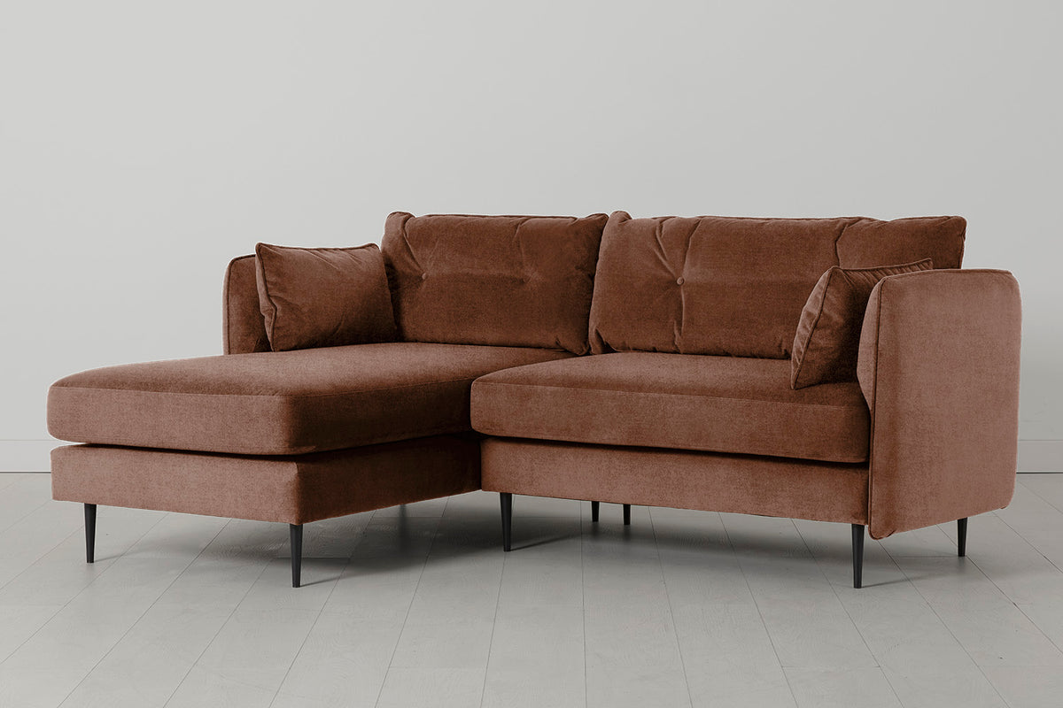 Model 19 3 Seater Left Chaise Sofa, Russet