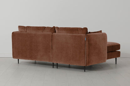 Model 19 3 Seater Left Chaise Sofa, Russet