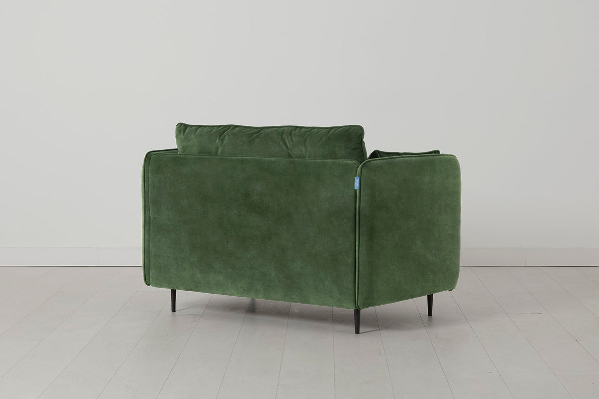 Model 19 Loveseat, Conifer — Back View