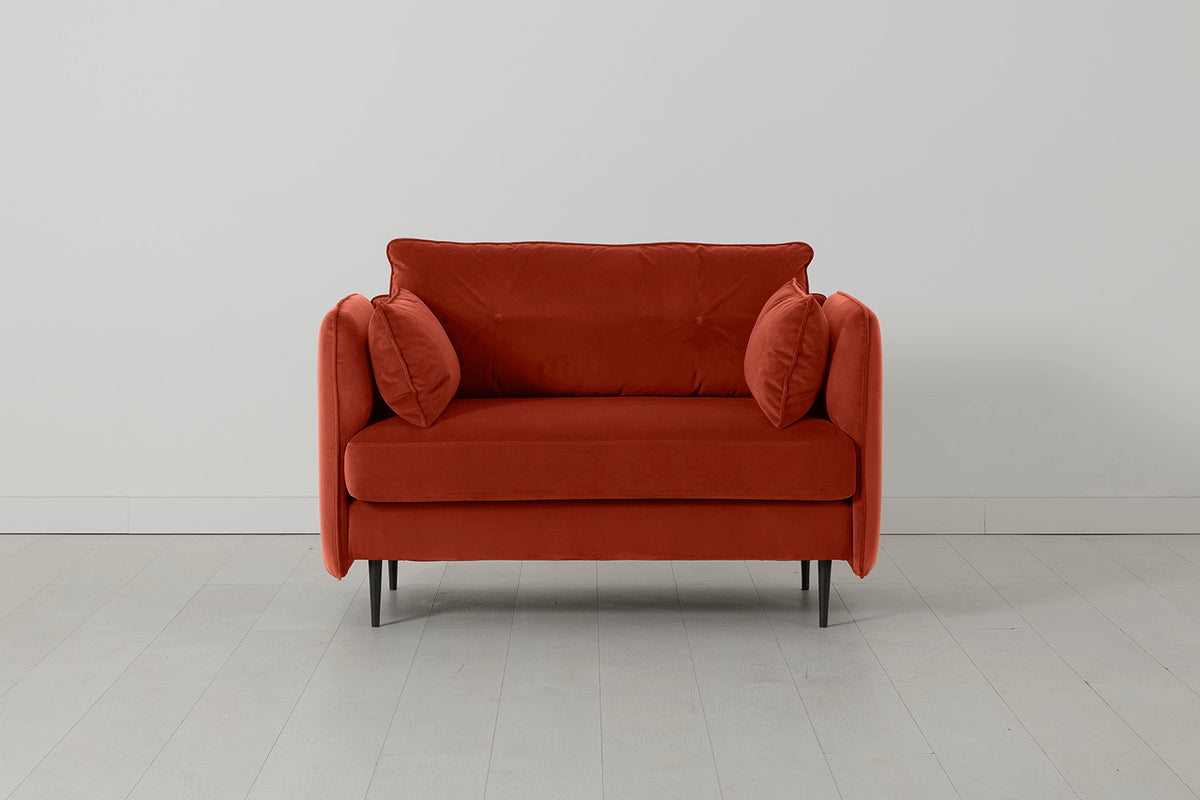 Model 19 Loveseat, Paprika — Front View