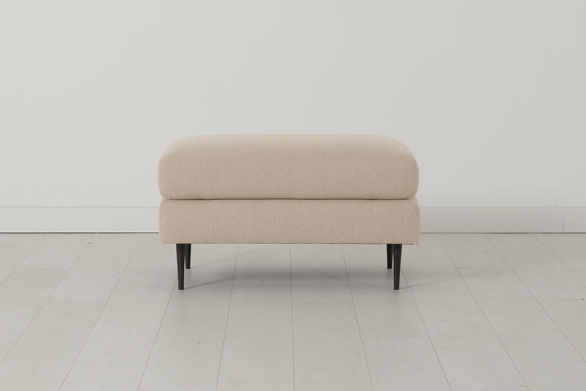 Model 19 Ottoman, Oatmeal — Front View