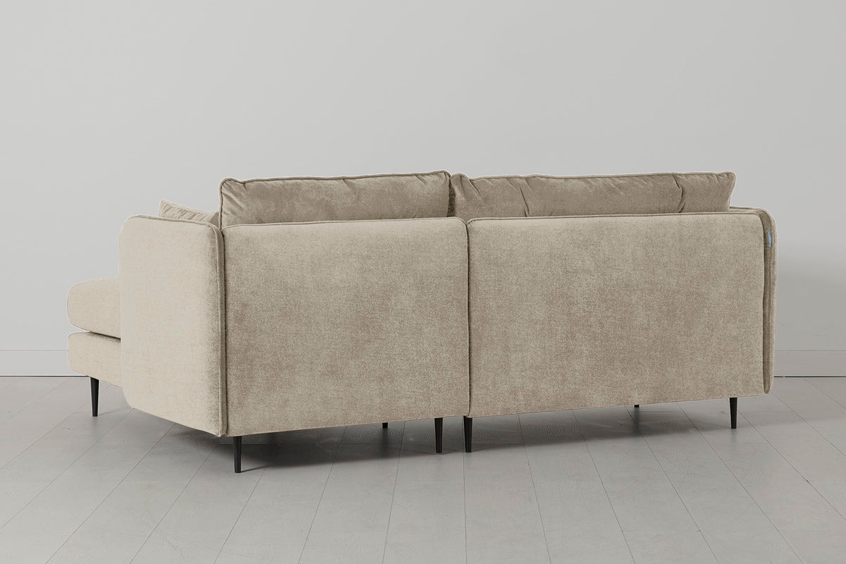 Model 19 3 Seater Right Chaise Sofa, Flax