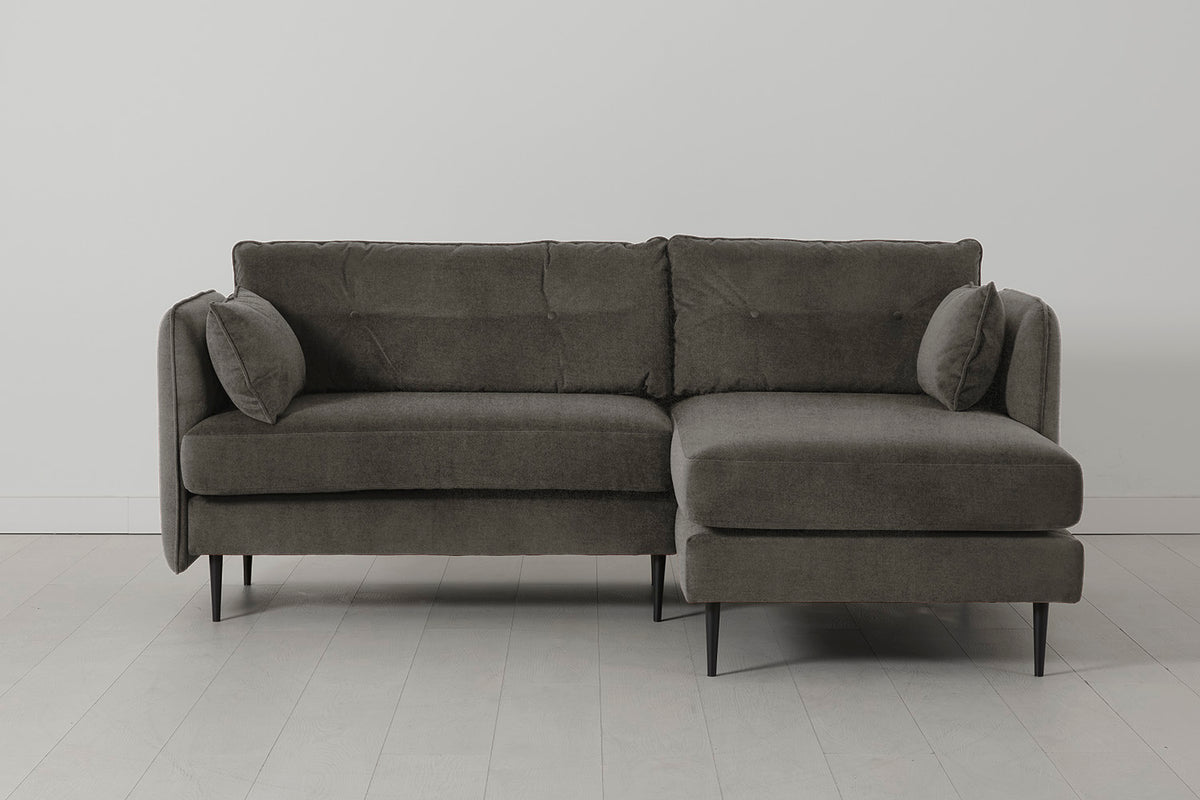 Model 19 3 Seater Right Chaise Sofa, Mink