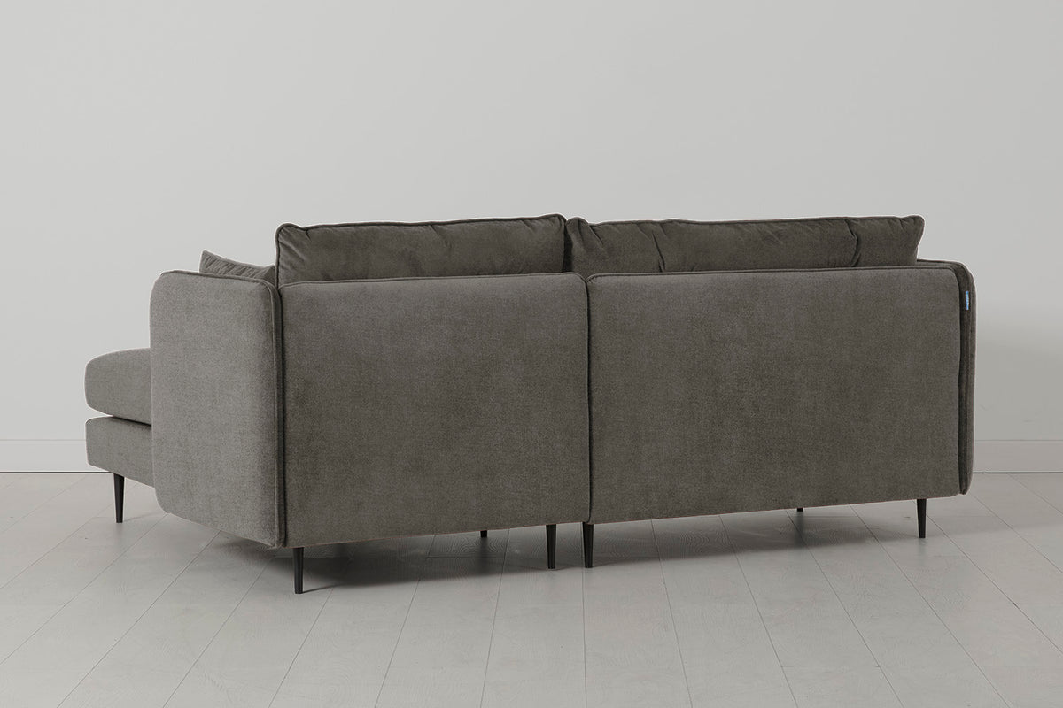 Model 19 3 Seater Right Chaise Sofa, Mink