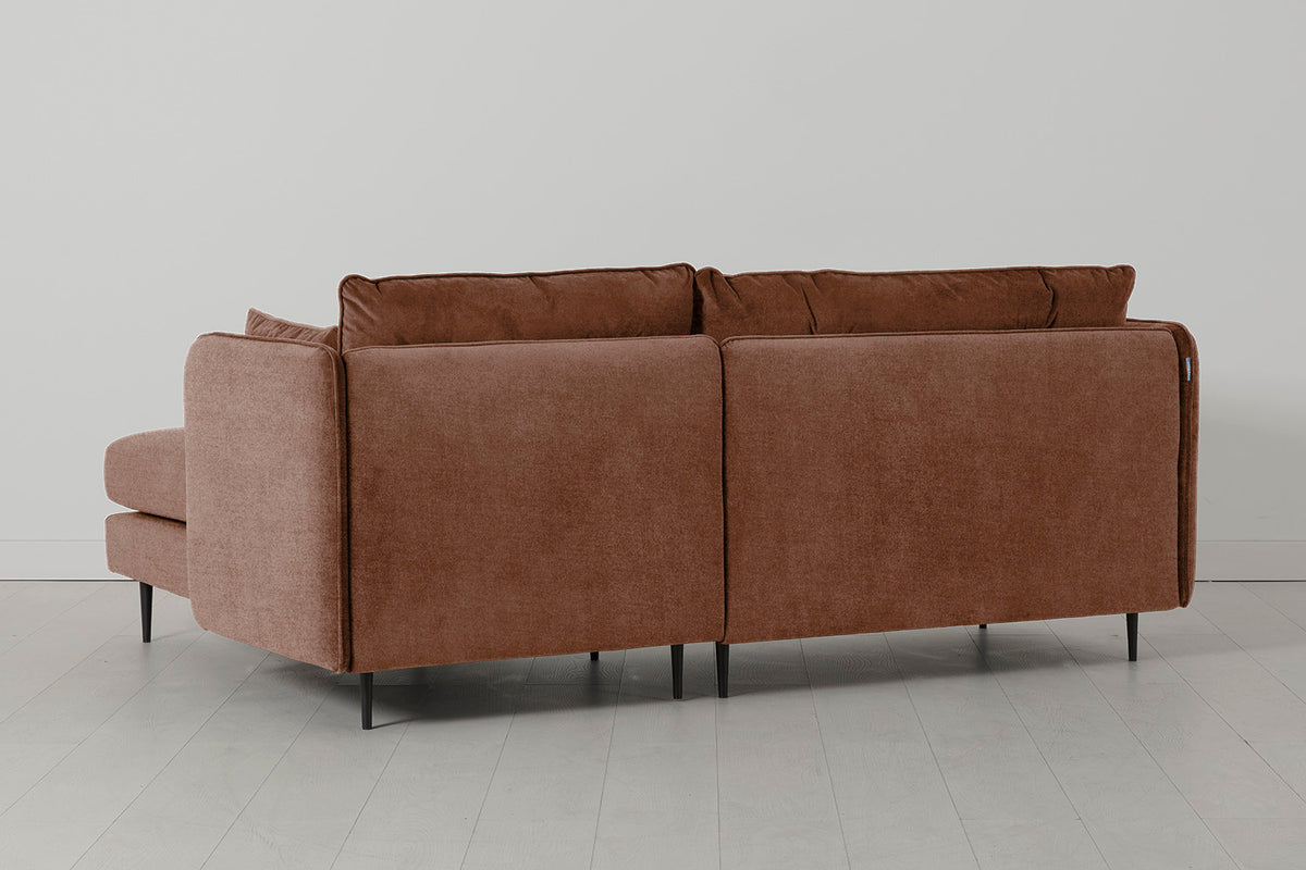 Model 19 3 Seater Right Chaise Sofa, Russet