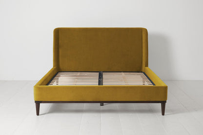 Bed 02 King Sized Bed, Mustard