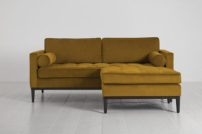 Model 02 2-Seater Sofa with Ottoman, Mustard