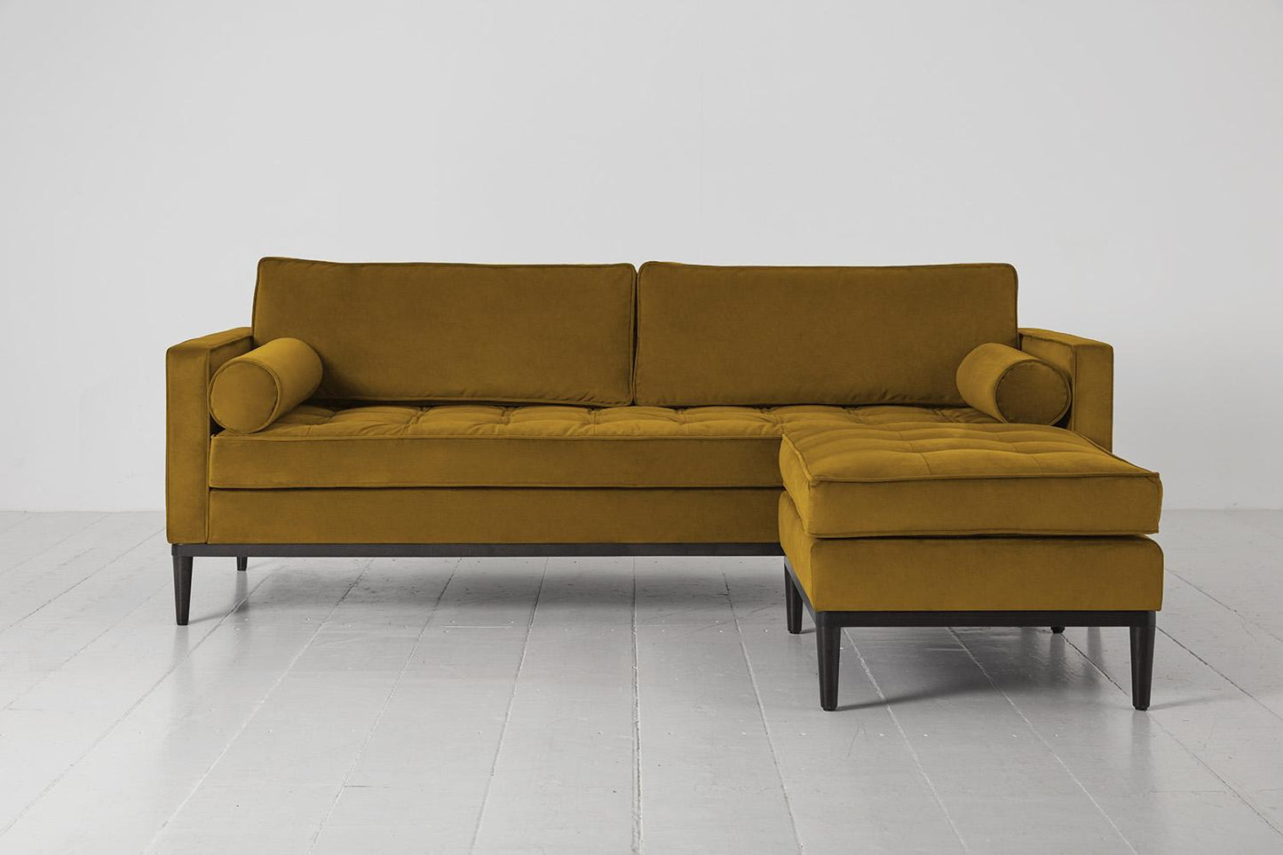 Model 02 3-Seater Sofa with Ottoman, Mustard